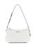 White Quilted Polyurethane Betula Top Zip Shoulder Bag