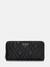 Black Textured Zipper Isemay Large Zip Around Wallet