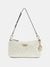Off White Quilted Zipper Isemay Shoulder Bag