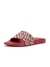 Men's Dark Red Monogram Beach Slides