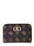 Women's Espresso Printed Pu Emelie Logo Medium Zip-Around Wallet