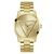 Badge Gold Tone Stainless Steel Analog Watch