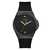 Vinyl Black Silicone Analog Watch