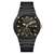 Jet Black Stainless Steel Analog Watch