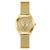 Glitz Plaque Gold Tone Steel Mesh Analog Watch