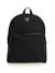 Black Solid Polyamide Backpack