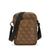 Guess Men Brown Polyurethane Monogram Milano Xbody Bag with Zipper