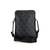 Guess Men Black Polyurethane Monogram Torino Mini Flat Crossbody Bag with Zipper