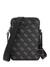 Guess Men Black Printed Crossbody Bag with Zip Closure