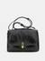 Black Solid Alizee Medium Crossbody Bag