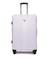 White Textured Lustre Trolley Bag