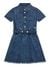 West Modern Medium Blue Pure Cotton Solid Denim Dress