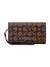 Dark Brown Printed Abbas Phone Organizer Wallet