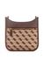 Guess Brown Logo Self Design Katey Mini Hobo Bag