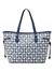 Navy Printed Ashburn Tote Bag