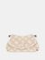 Guess White Logo Printed Beyza Flap Shoulder Bag