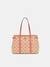 Guess Coral Red Logo Printed Beyza Girlfriend Tote Bag