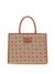 Guess Latte Logo Printed Neda 2 Comp Tote Bag