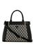 Guess Women Black Geometric Adjustable Detachable Strap Satchel Bag