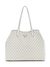 Guess Women White Geometric Top Handles Tote Bag with Inner Bag