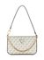 Guess Women White Geometric Mini Shoulder Bag with Strap