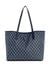 Guess Polyurethane Blue Printed Women Vikky Ii 2 In 1 Tote Bag