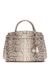 Natural Printed Zipper Melinda Triple Comp Satchel Bag