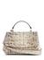 Natural Printed Magnet Melinda Top Handle Flap Satchel Bag