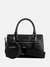 Women Black Solid Gabina Mini Satchel Bag With Pouch