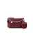 Oxblood Solid Zipper Fiora Mini Top Zip Shoulder Bag With Pouch