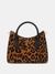 Brown Animal Print Domitilla Mini Satchel Bag
