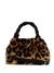 Brown Animal Print Shaida Top Handle Crossbody Bag