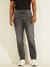 Men Charcoal Solid Relaxed Fit Jeans