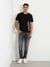 Men Grey Solid Mid-Rise Ankle Length Jeans