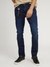Men Navy Blue Solid Skinny Fit Jeans