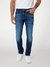 Blue Solid Mid-Rise Skinny Leg Jeans