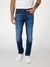 Blue Solid Mid-Rise Skinny Leg Jeans