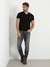 Guess Grey Cotton Blend Solid Slim Fit Jeans