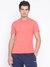 Coral Ribbed Crew Neck Short Sleeve T-Shirt