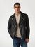 Jet Black Solid Heavy Winter Perfecto Leather Biker Jacket