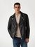 Jet Black Solid Heavy Winter Perfecto Leather Biker Jacket