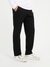 Black Solid Mid-Rise Regular Length Trouser