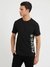 Guess Men Black Printed Round Neck Short Sleeves T-shirt