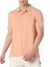 Peach Solid Polo Collar Polo T-shirt