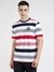 Dock Stripe Red Striped Round Neck Short Sleeves T-Shirt