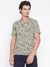 Olive Printed Crew Neck Short Sleeve T-Shirt