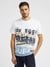White Printed Round Neck T-Shirt