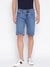 Sonny Blue Solid Mid Rise Regular Fit Denim Shorts