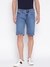 Sonny Blue Solid Mid Rise Regular Fit Denim Shorts