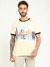 Yellow Printed Round Neck Short Sleeves T-shirt